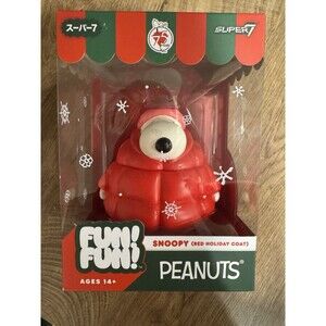 Super7 Fun! Fun! Peanuts Snoopy Red Puffy Coat Vinyl Figure - 5" Peanuts Holiday